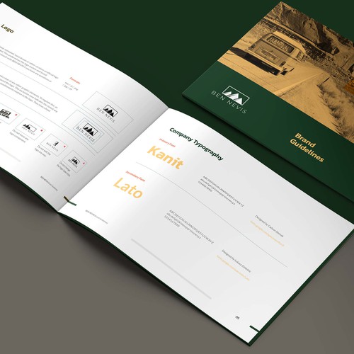 Style guide design with the title 'A family owned and operated company'