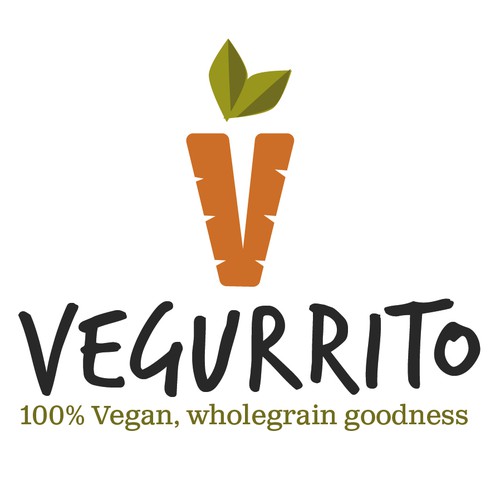 Burrito logo with the title 'Vegan Food'