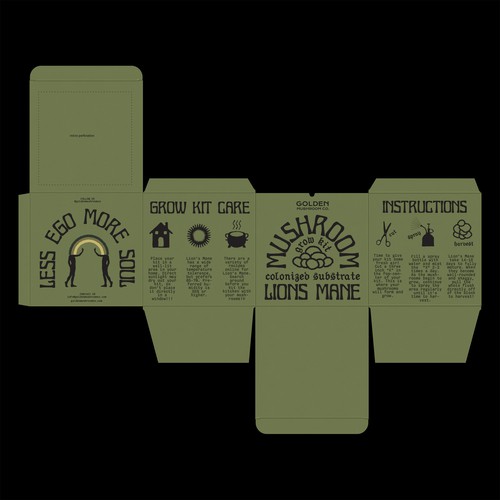 Sustainable design with the title 'Mushroom grow kit'