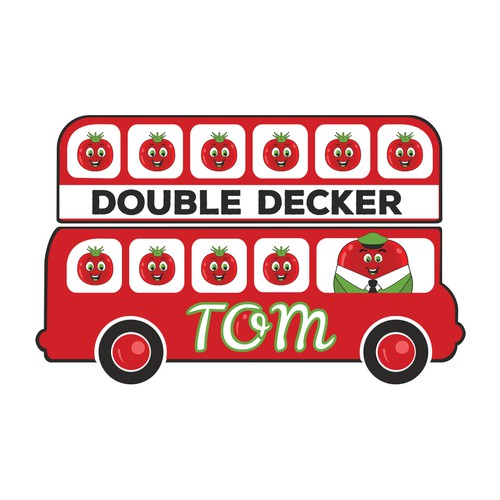 Snacks design with the title 'Catching logo to sell tomatoes'