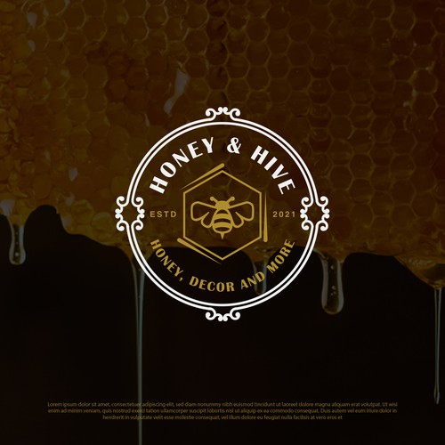 Retro brand with the title 'Logo for a honey manufacturing '