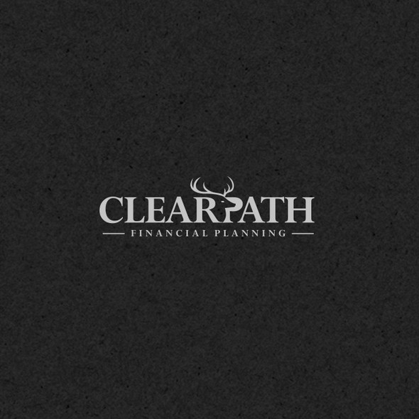 Hidden logo with the title 'Negative Space Logo for Clear Path Financial Planning.'