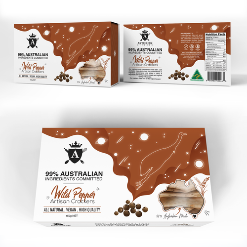 Biscuit packaging with the title 'Snacks Box Design'