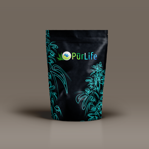 Linear design with the title 'Cannabis Exit Packaging'