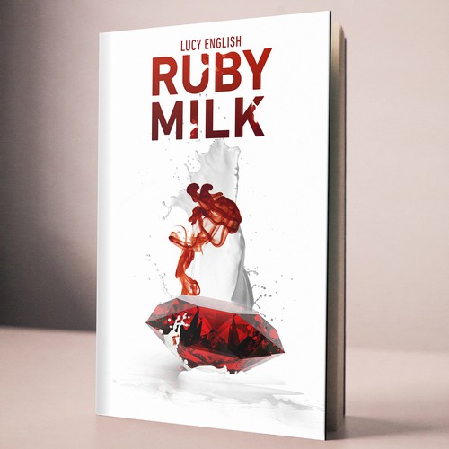 Ruby design with the title 'Milky book cover'