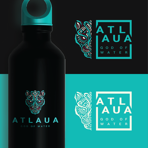 Black panther logo with the title 'Feline Logo for energy drink!'