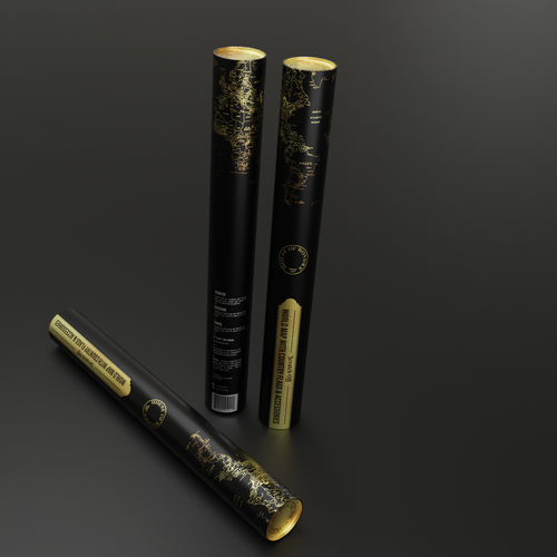 Tube packaging with the title 'tube packaging for tourism maps'