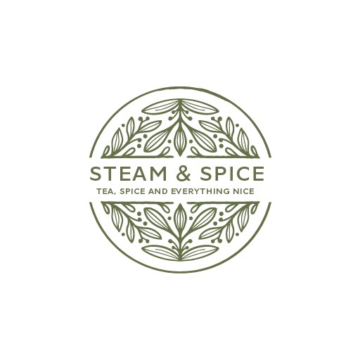 Aromatherapy logo with the title 'Steam & Spice'