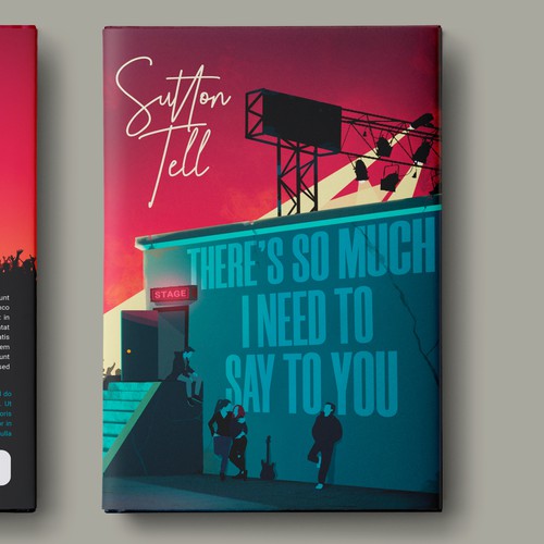 Rock and roll design with the title 'Book cover illustration'