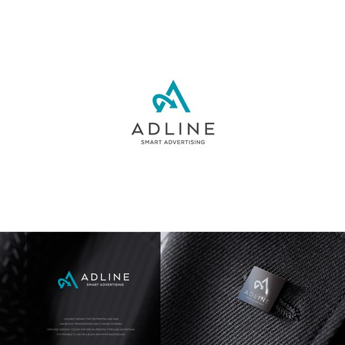 Aqua design with the title 'modern minimalist concept. Lettering'