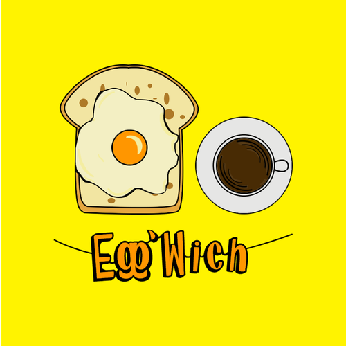 Egg logo with the title 'Egg'Wich Concept - Hand-drawn project done with SMILE'