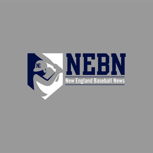 Baseball design with the title 'logo for New England Baseball News or NEBN'