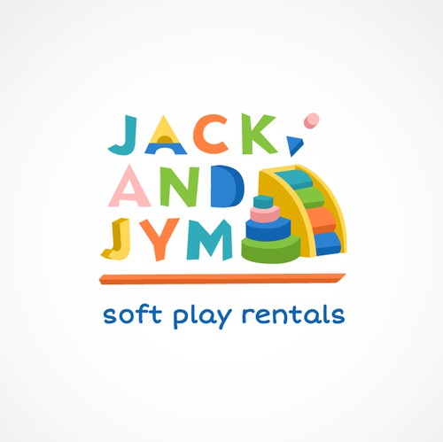 Shape design with the title 'Logo for a a soft play rental'