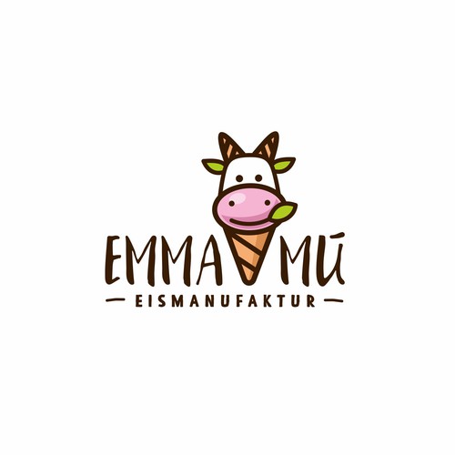 Pink and green design with the title 'Emma the Mú'