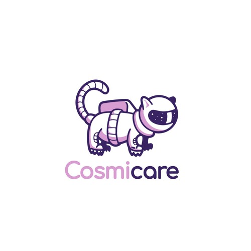 Awesome logo with the title 'Space cat logo'