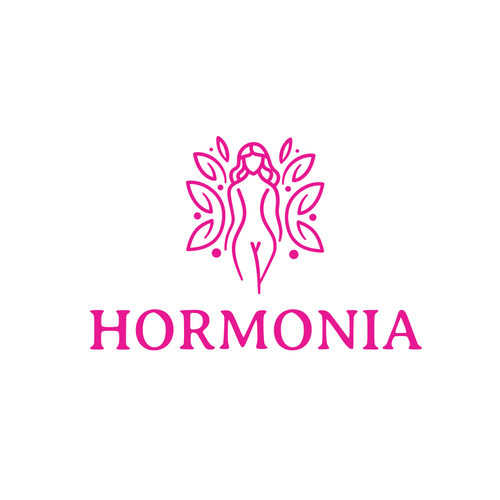 Green and pink logo with the title 'Logo for a Premium Wellness Brand'