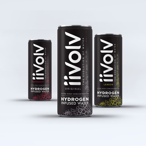 Can design with the title 'Hydrogen Infused Water Can'