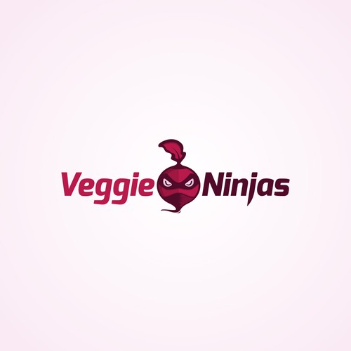 Ninja logo with the title 'Veggie Ninjas logo'