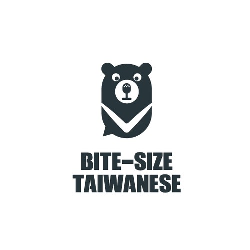 Microphone logo with the title 'Bite-size Taiwanese'