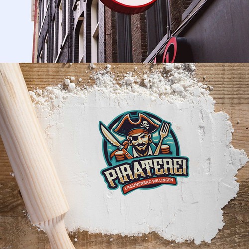 Pirate logo with the title 'pirate resturant logo'