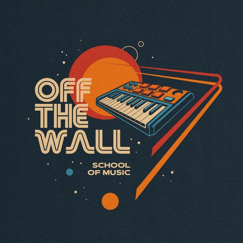 Space t-shirt with the title 'shirt design for a music school'