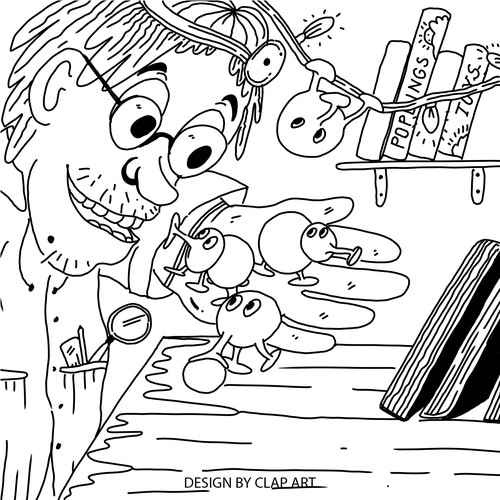 Toy artwork with the title 'illustration concept for poplings toys'