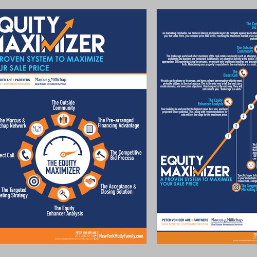 Graph design with the title 'Equity Maximizer Graphic Redesign'