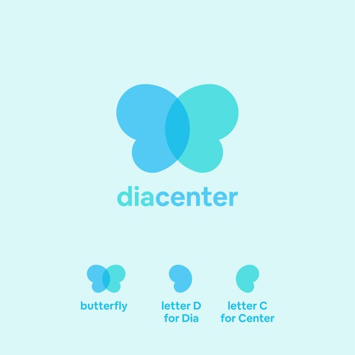 D brand with the title 'Diacenter Logo Design'