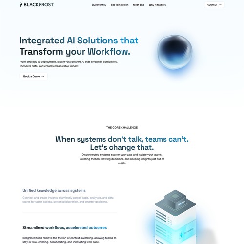Design with the title 'AI Consulting and SaaS Firm Website'