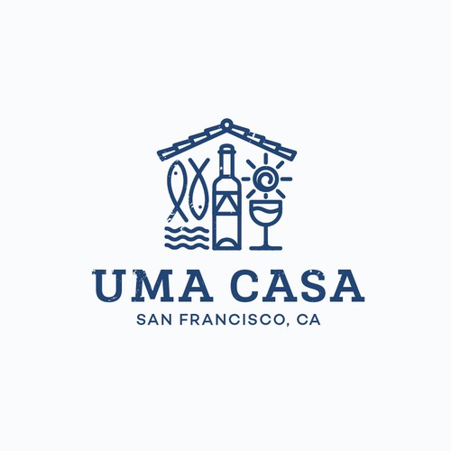 Fish design with the title 'uma casa'