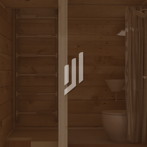 Household interior design logo with the title 'Simple monogram logo for JACOB WOLF'