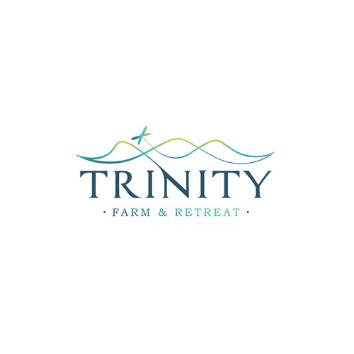 Farm brand with the title 'Trinity Farm & Retreat'