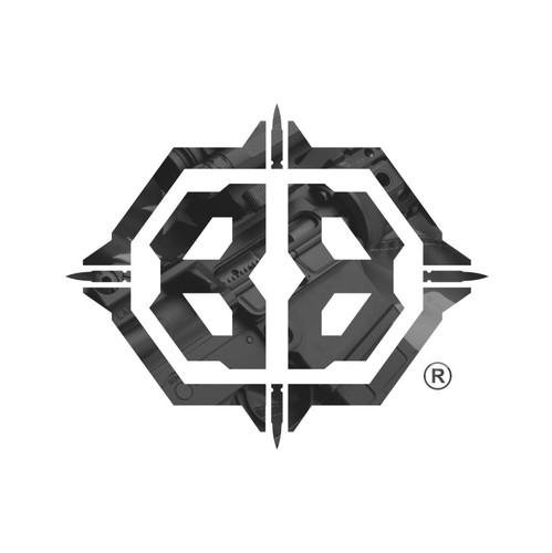 Solid logo with the title 'BB Guns - Logo Design'