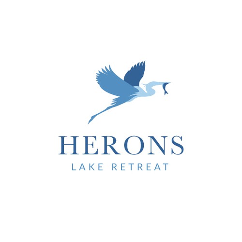 Countryside design with the title 'Herons Lake Retreat'