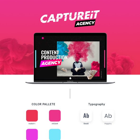 Aesthetic website with the title 'Marketing Agency website (cool shit)'