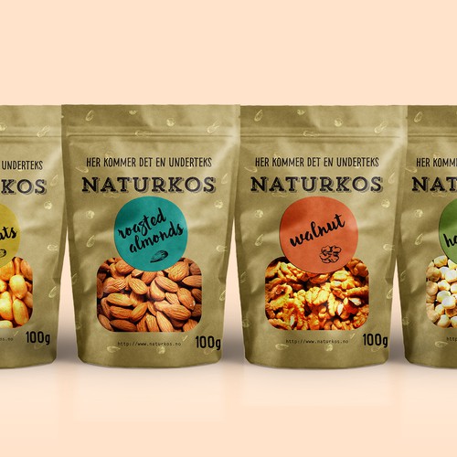 Almond packaging with the title 'NATURKOS'