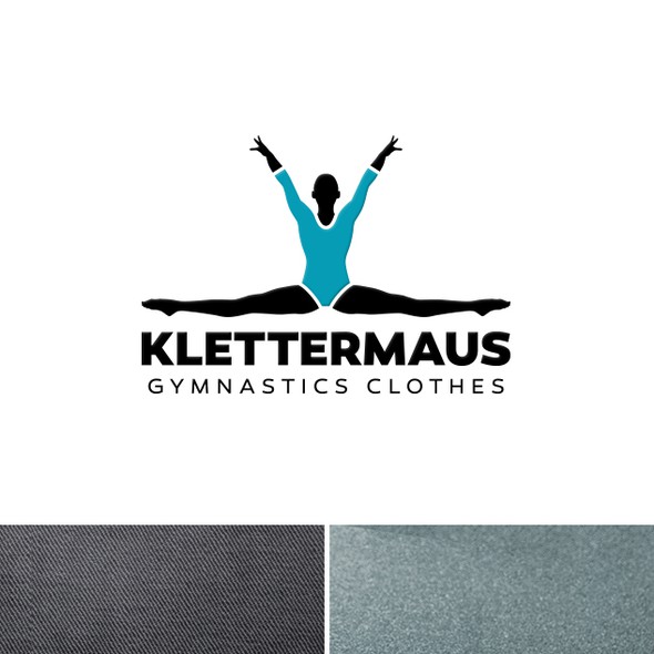 Gymnastics logo with the title 'KLETTERMAUS'
