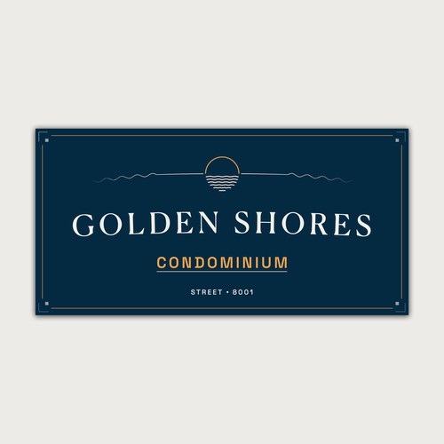 House design with the title 'Golden Shores Condominium'