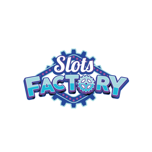 Poker chip logo with the title 'Slots Factory'