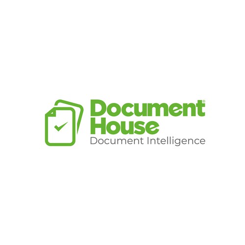Intelligent design with the title 'Logo design | Documents with intelligent and correct data'
