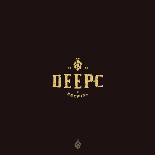 Cider logo with the title 'Logo Concept for "Deep C Brewing"'