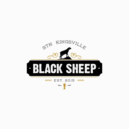 Bar brand with the title 'Black Sheep Logo'