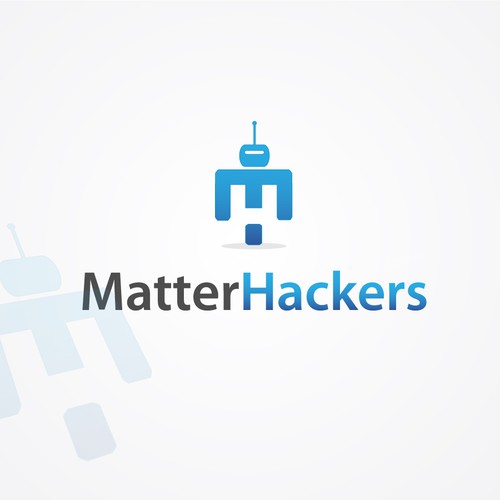 H logo with the title 'New logo wanted for Matter Hackers'