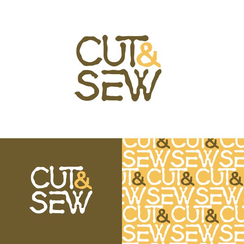 Earthy logo with the title 'Cut & Sew'
