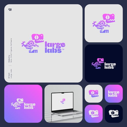 Engine design with the title 'Large Labs. Small Robot, Big Future'