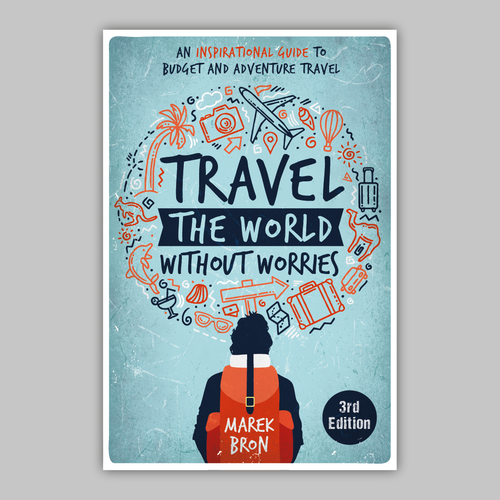 Travel book cover with the title 'Book Cover design'