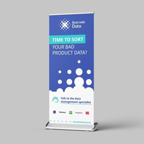 Trade show design with the title 'Roll up banner for consultancy'