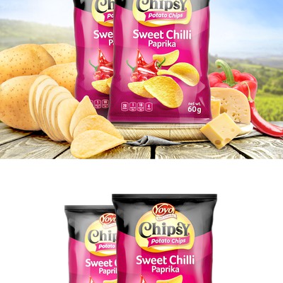 Potato chips, packaging design & rebranding