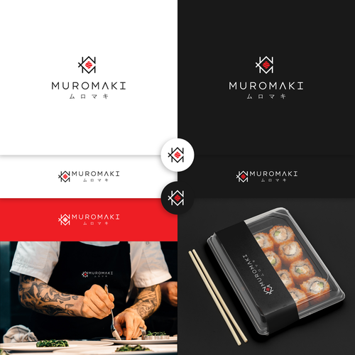 Sushi design with the title 'Logo for High-end Sushi Restaurant'