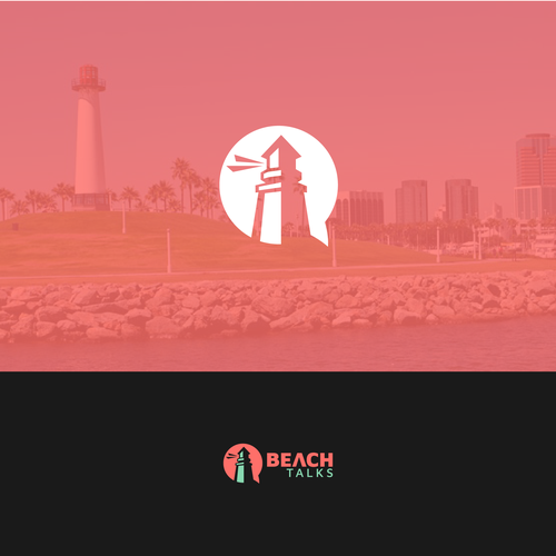 Lighthouse logo with the title 'Beach Talks'